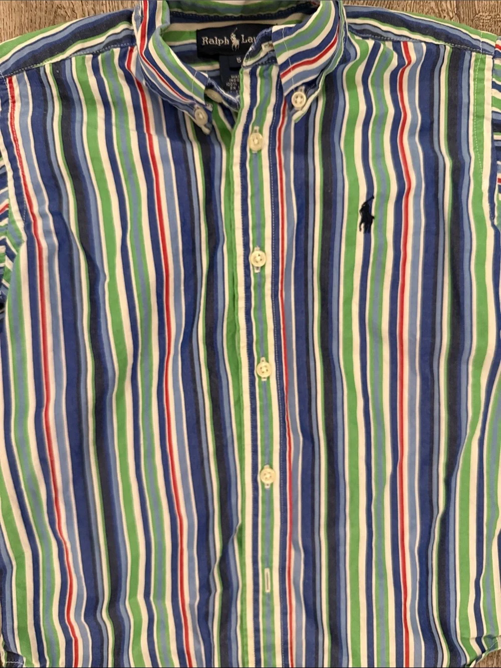 Ralph Lauren Multicolor Stripe Button-Down Shirt - Blue, Green & Navy